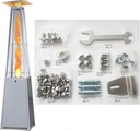 Outdoor Heater Replacement Parts-Outdoor Pyramid Propane Patio Heater Parts for Square Glass Tube Patio Heater,polt & Nut & Stud & Wing Nut&fixing Bracket