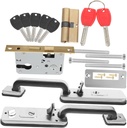 DOITOOL 1set Heavy Duty Single Door Lock Set Security Handle with Antitheft Mechanism for Exterior Entry Effortless Installation for Front Doors and Garages