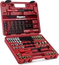 49 PC Thread Chaser Set, Metric and SAE Thread Restorer Tool with 22 Taps 24 Dies 3 Thread Files, Master Thread Cleaner Rethreading Kit in UNC UNF Metric Sizes