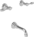 Newport Brass 31775/26 Victoria Double Handle Wall Mounted Tub Filler with Metal Lever Handles