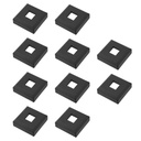 Antrader Square Baluster Shoes,Staircase Balusters Stair Spindle Shoes for Indoor Staircase Balusters Satin Black Shoes Use for 1/2" Square Staircase Baluster,Aluminium Alloy,10Pcs