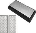 Double-Sided Diamond Sharpening Stone for Scissors Knives Outdoor Kitchen Sharpening Tools Coarse 400#/Extra Fine 1000#