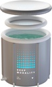 COLD PLUNGE TUB | Upgraded Materials | Classic Ice Bath - Inflatable Round, Grey & White 95GL