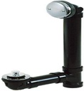 EZ-FLO 1-1/2 Inch Schedule 40 ABS Lift and Lock One-Hole Bath Waste Drain, Plastic Tubular with Zinc Drain, 35291