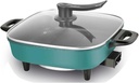1360W Electric Hot Pot,Electric Skillet Family Size,Non-Stick Electric Skillet,Large Capacity,Five Temperature Regulation,for Kitchens and Restaurants