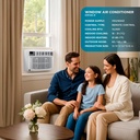 Kenmore 14000 BTU Window Air Conditioner with Remote - Whisper-Quiet (60 dBA), Efficient EER 10.8 for 700 Sq Ft Rooms, 3 Fan Speeds, Eco & Sleep Modes, Easy Install - KM14K-R