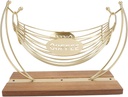 Coffee Pod Holder, Iron Hammock Capsule Storage Basket Bar Organizer with Wood Base, Accommodates 18 Pods, for Kitchen Office