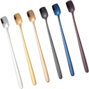6pcs Stainless Steel Handle Coffee Spoons Elegant for Iced Tea Cocktail Mixing Kitchen Utensils for Sugar and Dessert Enjoyment