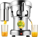 Bepritm 370W Commercial Centrifugal Juicer, 110V Heavy Duty Stainless Steel Extractor Electric Juice Press Machine 2800r/min & 80-100kg/hr Output for Whole Fruits/Vegetables