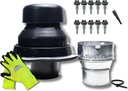 Covent Metal Roof Exhaust Fan Vent for 3"-4" Flex Hose Exhaust - Full Installation Kit and Adapter Included (Black)