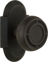 Nostalgic Warehouse Cottage Plate with Mission Door Knob, Single Dummy, Oil-Rubbed Bronze