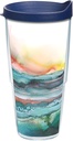 Tervis Inkreel - Coral Stretch Made in USA Double Walled Insulated Tumbler Travel Cup Keeps Drinks Cold & Hot, 24oz, Classic