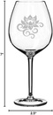 Wine Glass Goblet Lotus Flower Scroll (20 oz Jumbo)