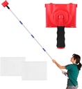 6-Section Paint Edger Tool with Threaded Extension Rod | Adjustable Paint Pad Applicator for Walls, Ceilings, Trim, Baseboards | Paint Edger Brush with 2 Refill Pads (35-93 Inches)