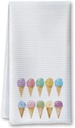 Ice Cream Decorations Kitchen Towels - Summer Decor - Ice Cream Decor Hand Towels - Summer Decorative Kitchen Towel 16 x 24 Inch