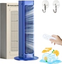 2025 New Breezamax, Breezemax Ac, Qinux Breezamax Beat The Scorching Heat & Humidity Instantly, Small and Compact Ultra Quiet Energy Efficient (Blue（Charging）)