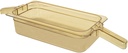 Carlisle FoodService Products Storplus High Heat Food Pan Steam Table Pan, Chafing Pan with Handles for Catering, Buffets, and Restaurant, Plastic, 1/3 Size 4 Inches Deep, Amber, (Pack of 6)