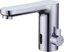 Sersor Automatic Touchless Bathroom Faucet Hot & Cold Mixer Sensor Faucet with Control Box,Genuine Brass Vanity Faucets,Hands Free Bathroom Tap(Chrome)