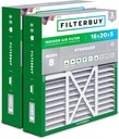 Filterbuy 16x20x5 Air Filter MERV 8 (MPR 700) Dust Defense (2-Pack), Pleated HVAC AC Furnace Filters for Honeywell FC100A1003, Lennox X0592, and More (Actual Size: 15.75 x 19.75 x 4.38)