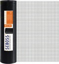 SEBOSS Hardware Cloth 1/2 inch 48 x 100 ft 19-Gauge, Black Vinyl Coated Wire Mesh Roll Chicken Wire Mesh Chicken Wire Fencing Wire Fence Roll Garden Fencing Welded Wire Hardware Mesh