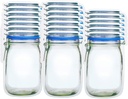 laffeya 20Pack 1000ml (9.6x6.6inch) Reusable Mason Jar Bags for Candy & Snacks - Leakproof Storage & Display