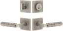Viaggio QADMLNCON-REB_Combo_234_LH Motivo Left Handed Solid Brass Single Cylinder Keyed Entry Door Lever Set and Deadbolt Combo Pack - 2-3/4" Backset - Satin Nickel