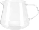 Glass Coffee Server, 13.5oz Glass Coffee Carafe Manual Pour Over Coffee Maker Teapot Clear Water Kettle Pitcher for Brewing Coffee Milk Tea, Ideal for Home, Office, and Café (13.5oz/400ml)