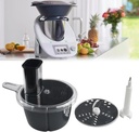 Kitchen Tool Compatible with Thermomix TM6 and TM5 Accessories Vegetable Cheese Cutter for Radish Slicing and Sweet Potatoes Food Processor Container Accessories (Black)