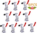10 Pack Heavy Duty Woodworking Clamps - 201B Toggle Clamps, 220Lbs Holding Capacity, Antislip Quick Release
