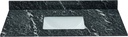 Tile & Top 43" Black Granite Vanity Top with Single Porcelain Sink, Premium Thunder Black Granite, 22" Deep, 0.78" Thick, 4" Backsplash (43)