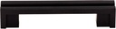 Top Knobs TK55BLK Sanctuary Collection 3-1/2" Flat Rail Pull, Flat Black