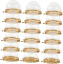 Cabilock 50Pcs Transparent Dessert Boxes for Mousse and Small Cakes Egg Yolk Puff Food Containers with Clear Covers Easy Assembly Strong Seal for Pastry and Cupcake Packaging