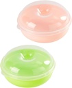 GLEAVI 2pcs Portable Bread Box Fresh Keeping Container for Sandwich Storage for Homemade Bread Organization Kitchen Use Colors