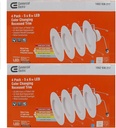 Commercial Electric 5/6 in White Integrated LED Energy Star Color Changing Recessed Trim Downlight 8 Pack…