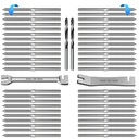 Steel DN Mate 60 Pack T316 Stainless Steel Left&Right Handed Thread Swage Lag Screws for Wood Post of 1/8" Deck Railing Kit, Cable Railing/Stair Deck Railing, DIY Hardware Kit, Wrench Included DM60