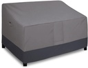 Easy-Going Heavy Duty 2 Seater Outdoor Loveseat Cover, Waterproof Windproof Patio Furniture Sofa Cover with Air Vent (58Wx32.5Dx31H inch, Gray/Dark Gray)