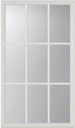 ODL Entry Door Glass Replacement for Home Improvement - 24" x 38" Exterior or Front Door Inserts Glass Kit with Energy Efficient Low-E Double Pane Tempered Glass - White Frame External 9 Grid Pattern