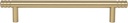 Atlas Homewares Griffith Pull 6 5/16 Inch (c-c) Warm Brass