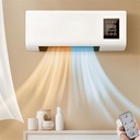Wall Mounted Air Conditioner/Thermo Fan Heater - Portable 2000W Cooling and Heating Unit with Remote Control for Home Office and Bedroom, Smart Timing Feature