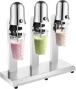 Commercial Drink Mixer, Electric 3-Head Milkshake Maker High Speed 18000RPM Stainless Steel Cocktail Maker Machine Milk Shaker Machine Ice Cream Shake Maker for Tea Stores, Beverage Stores