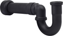 Westbrass D402NE-1-62 1-1/2" New England Style P-Trap with High Box Flange, Matte Black