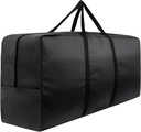 Cushion Storage Bag 420D Waterproof 68" Rectangular Outdoor Patio Cushion Storage Bags — Outdoor Cushion Storage Bag with Zipper and Handles Extra Large Storage Bags 68" L x 29" H x 20" W Black