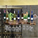 Suspended Ceiling Wine Rack,Wine Storage Racks with Wine Glass Holder,Liquor Bottle Display Shelf,Hanging Wine Rack,Metal Floating Shelves,Whiskey Shelf,for Home Bar Wine Cellar Ki
