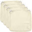 COSHNIBI Patio Cushion Covers 24'' X 22'' X 4'', Waterproof and Fade-Resistant Outdoor Cushion Cover Replacement for Outdoor Slipcovers,Rattan Chair Sofa & Lounge Seat - 4 Pack, Beige(Covers Only)