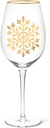 Abbott Collection Gold Snowflake Goblet-9.5" H(14oz)