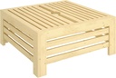 Outsunny 2-in-1 Outdoor Storage Box for Umbrella Base, Umbrella Stand Table, Wooden Patio Coffee End Table with Umbrella Hole, Natural Wood