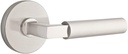 Disc Rosette Door Set with Hercules Levers Right Hand Passage in Satin Nickel