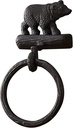 Park Designs Cast Black Bear Ring Hook - Set of 2