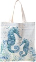 Beach Tote Bags for Women, Seahorse Canvas Tote Bag, Beach Lover Gifts Tote Bag, Reusable Grocery Bags Shopping Bags