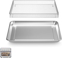 Stainless Steel Air Fryer Basket and Tray,Compatible with Cuisinart TOA-60 TOA-65 TOA-70 Toaster Air Fryer Convection Oven